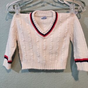 VTG Kids Baby Boy Knitown 1950’s Orlon Acrylic Cable Knit Sweater  12 X 12.5